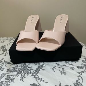 Call It Spring x Emma Rose Block Heeled Mule Sandal Patent Pink Size 7 US